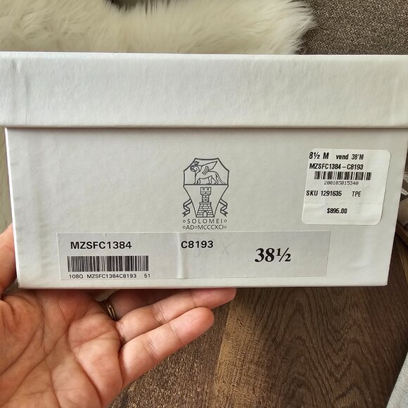 NWT!! Brunello Cucinelli Monili/Beaded Suede Sling Back Flat Sandals 7.5 - Picture 15 of 16